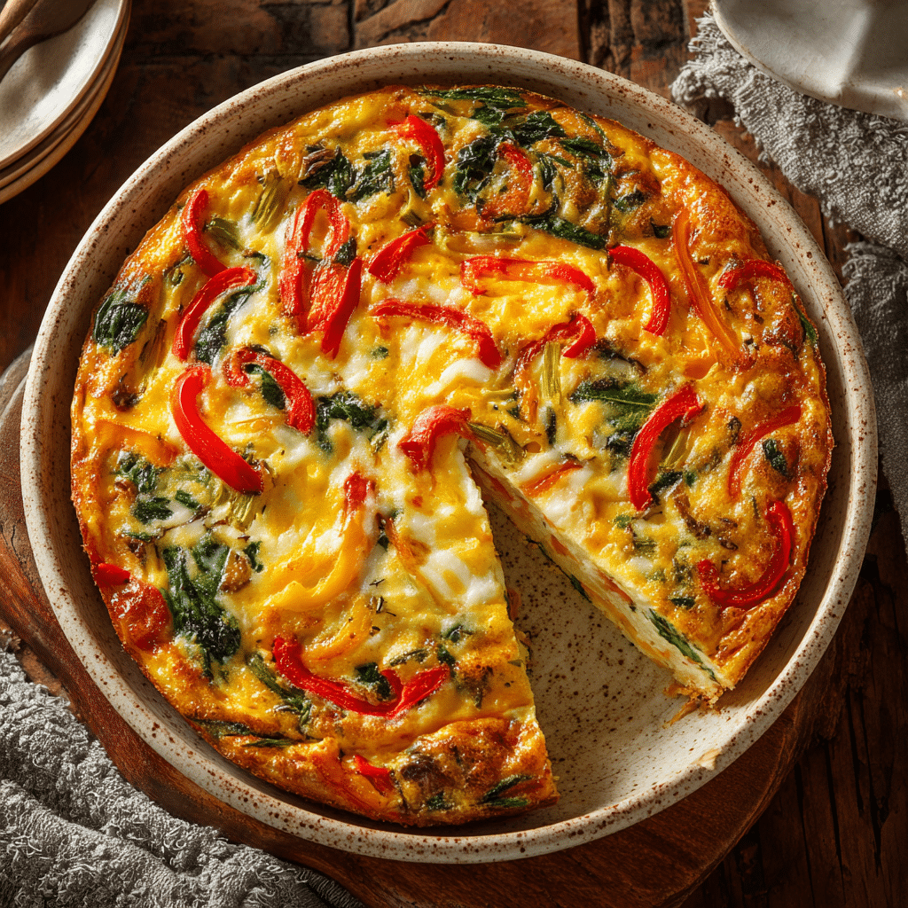 Crustless Vegetable Quiche Recipe - Recipe Image