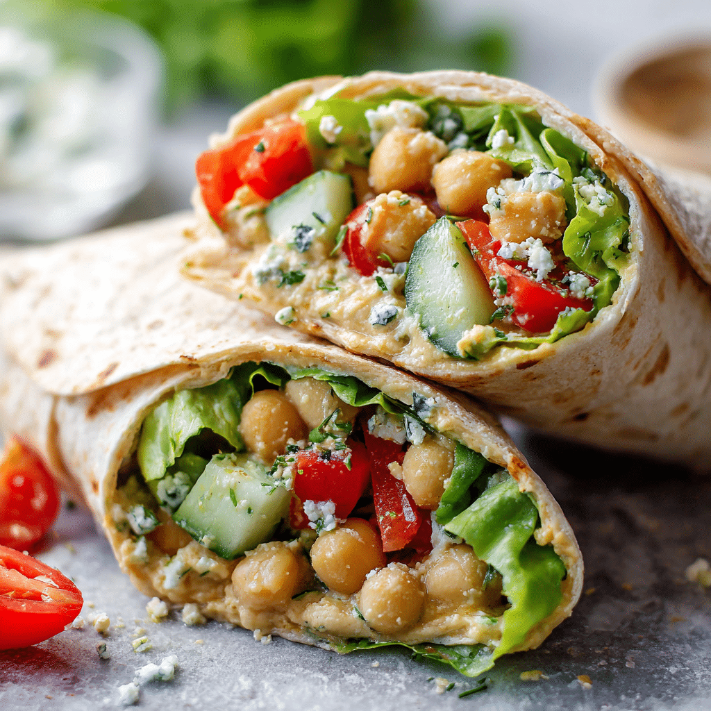 Mediterranean Chickpea Wraps Recipe - Recipe Image