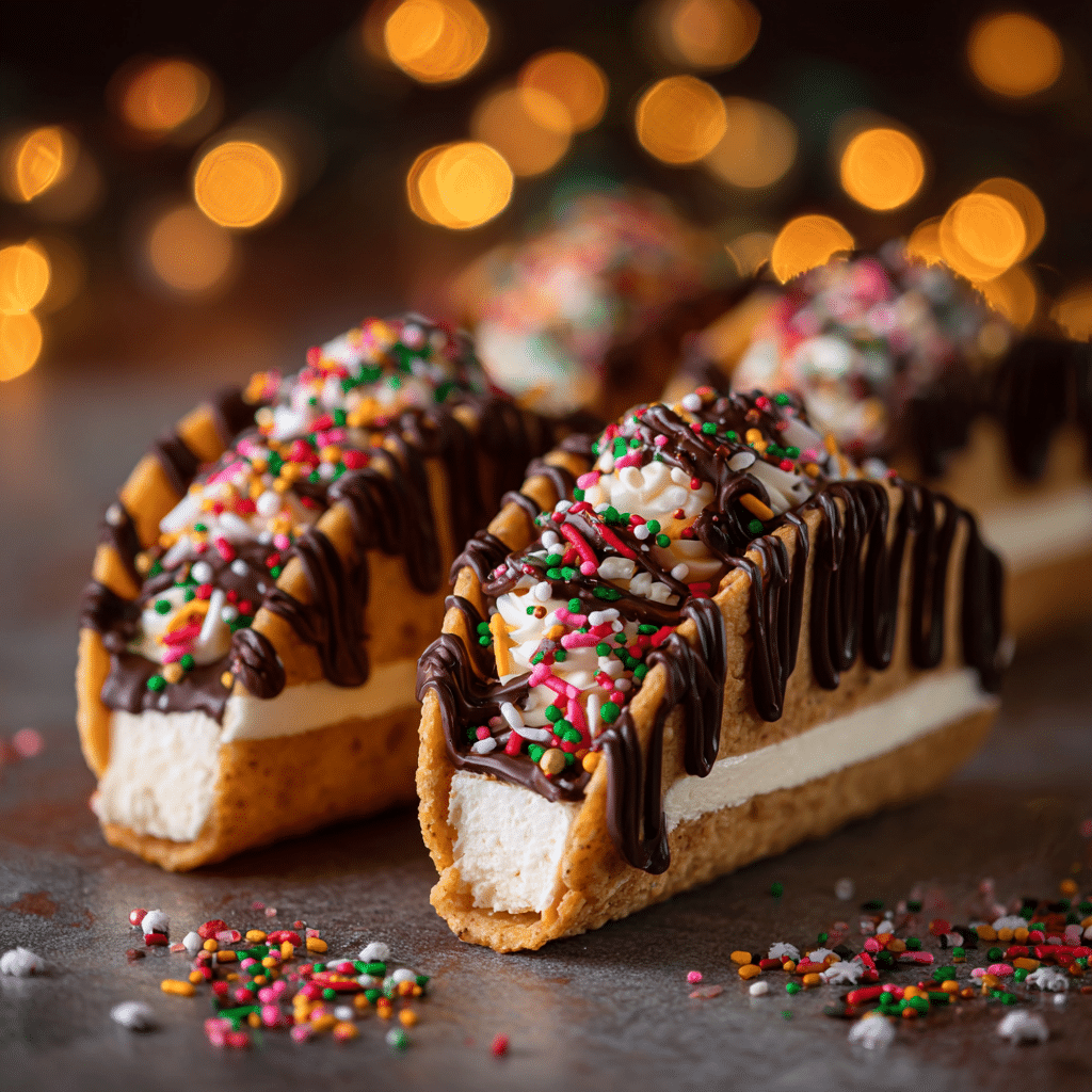 Christmas Cheesecake Tacos Recipe - Recipe Image