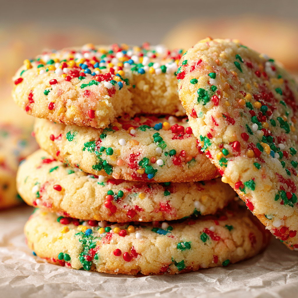 Melt-in-Your-Mouth Christmas Sprinkle Cookies Recipe - Recipe Image
