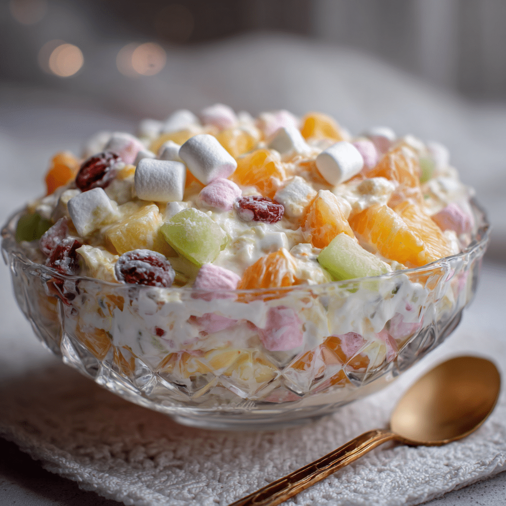 Ambrosia Salad Fruity Marshmallow Recipe - Recipe Image