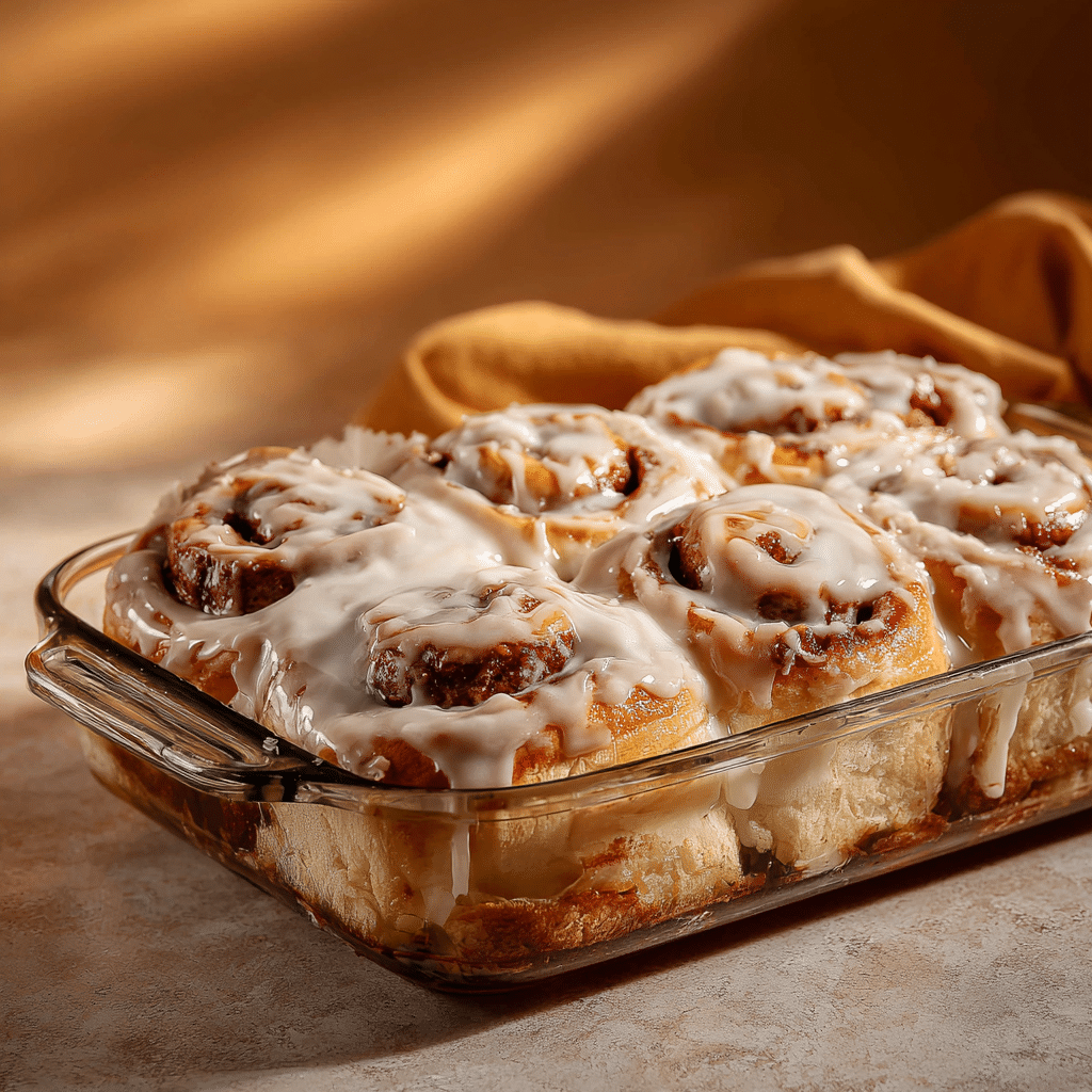 TikTok Cinnamon Rolls With Heavy Cream Recipe - Recipe Image