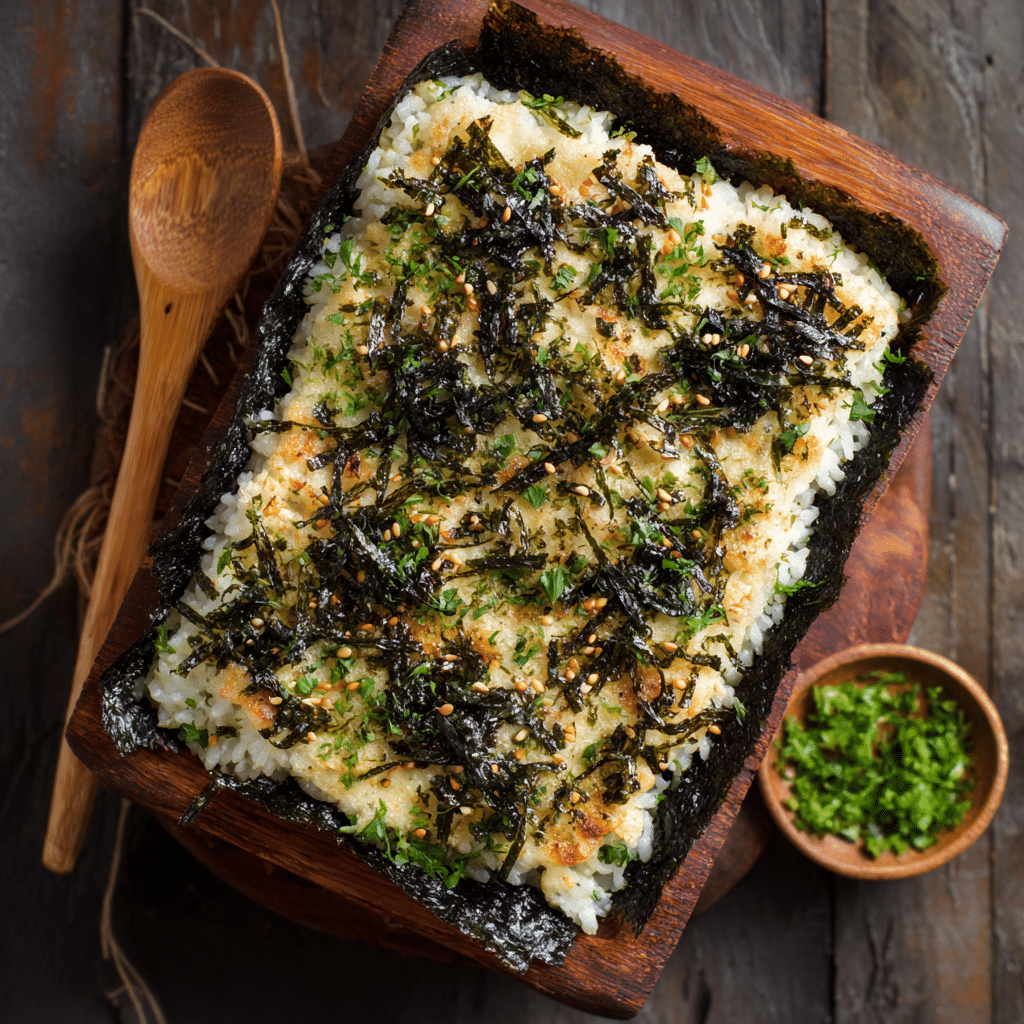 Creamy Rice-Stuffed Nori Bake (Open Sheet) Recipe - Recipe Image