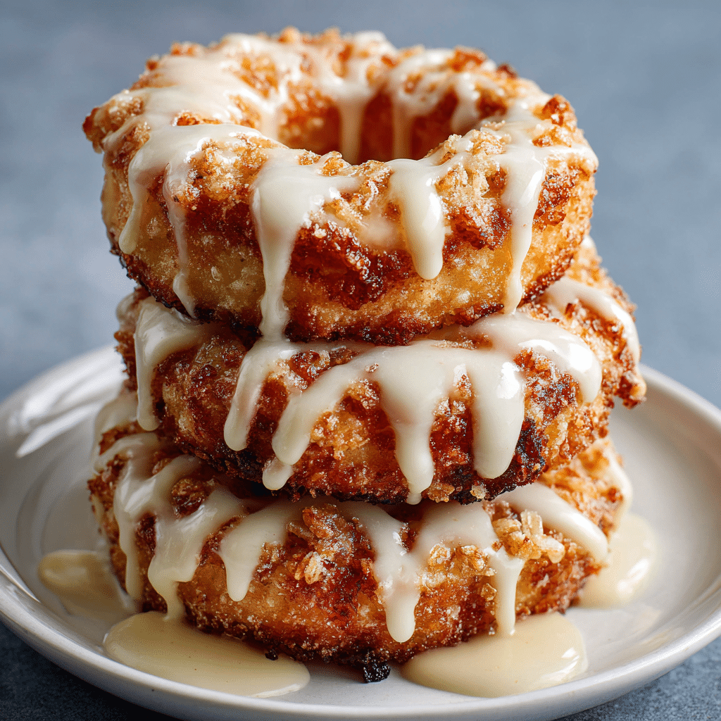 Crispy Rice Donuts with Creamy Glaze Recipe - Recipe Image