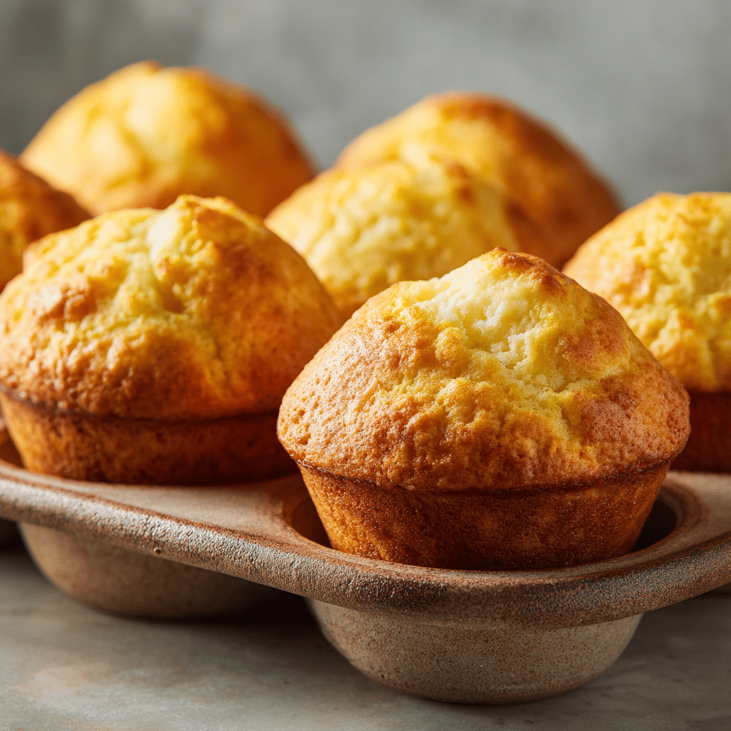 Soft Yogurt Lemon Muffins Recipe - Recipe Image