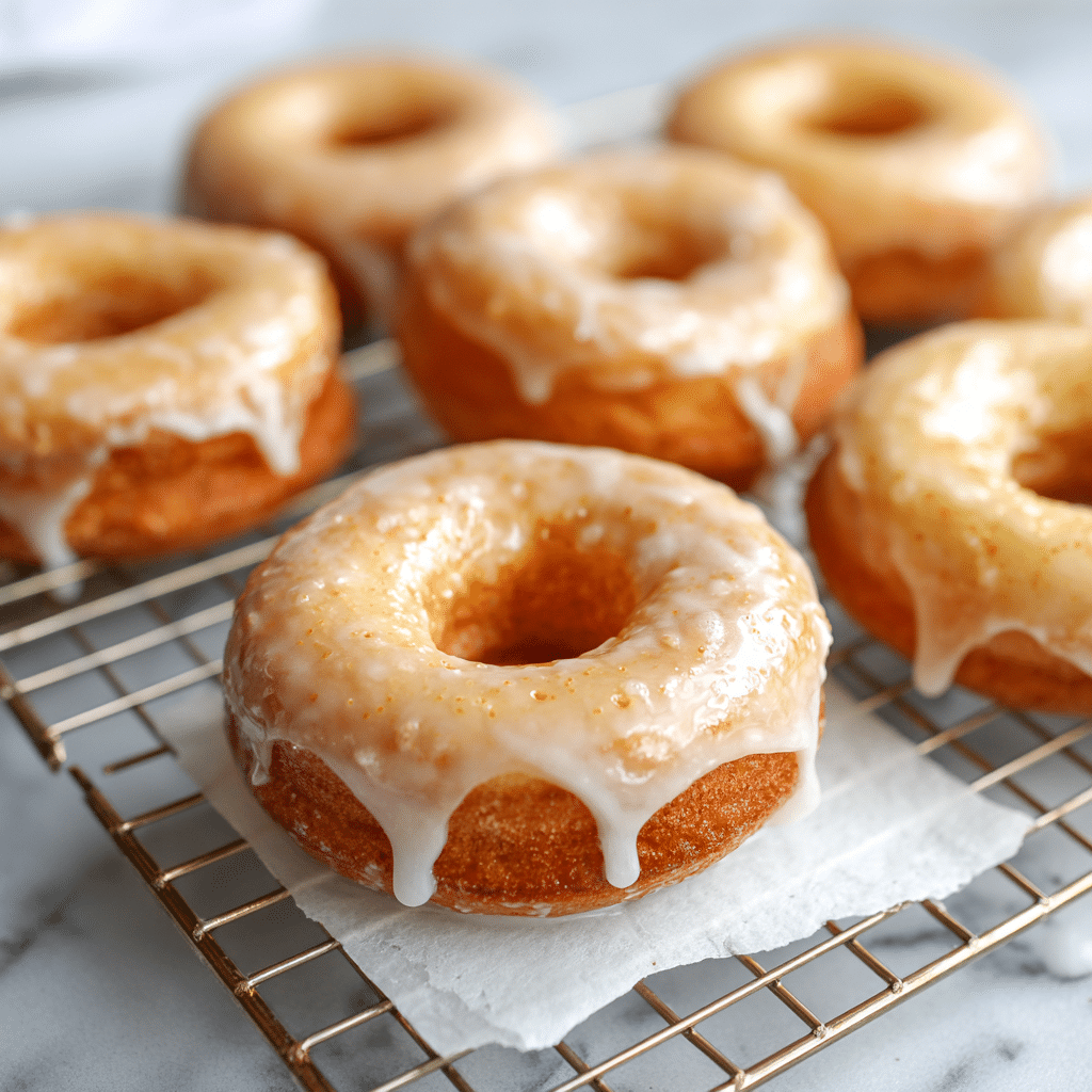 Vanilla Glazed Baked Donuts Recipe - Recipe Image