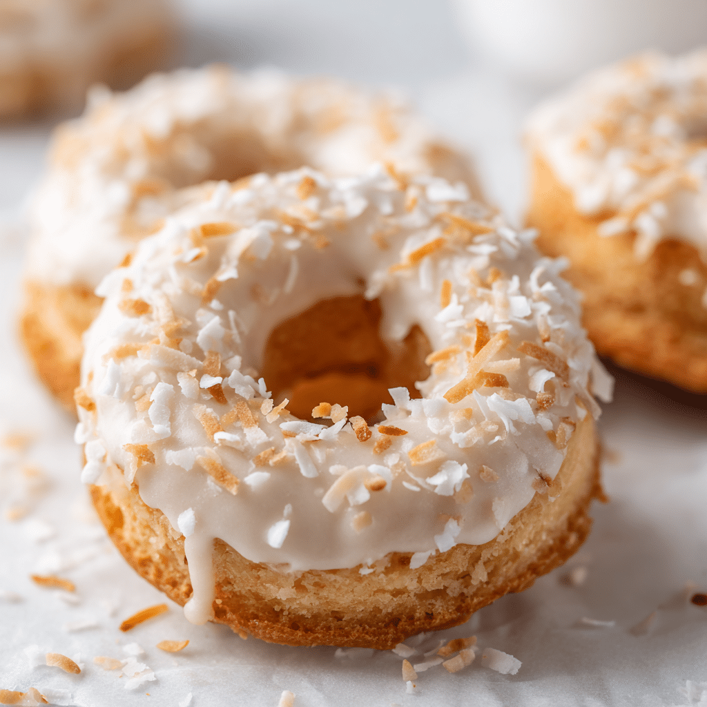 Coconut Baked Donuts Recipe - Recipe Image