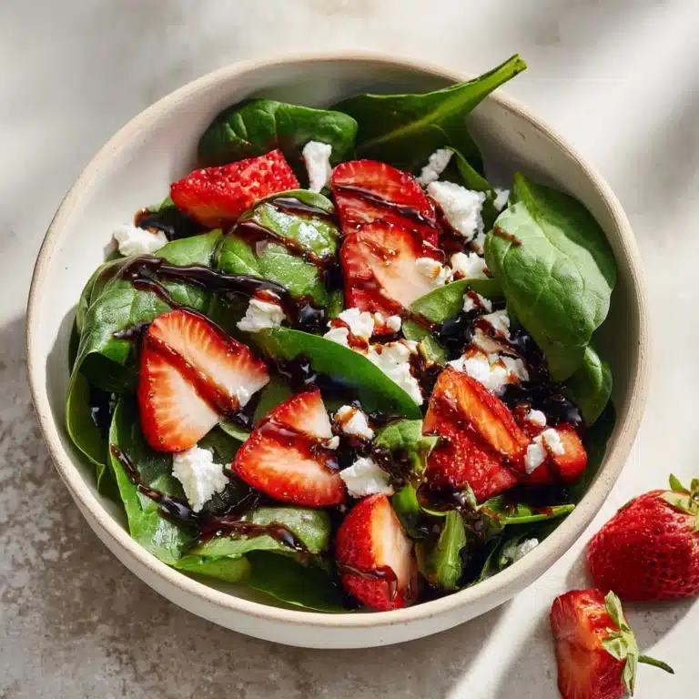 Spinach Strawberry Salad with Balsamic Glaze Recipe