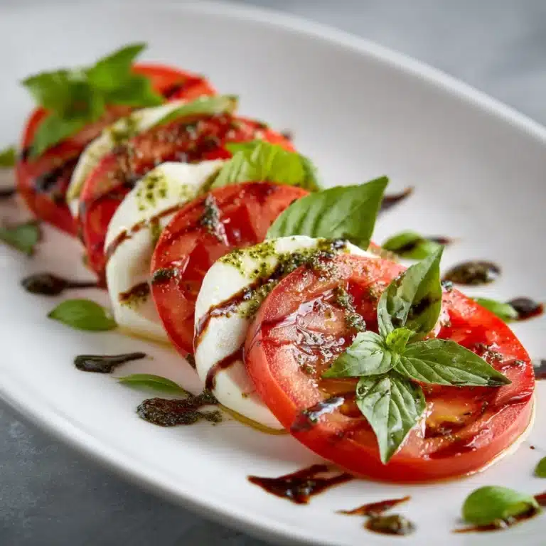 Caprese Salad with Pesto Drizzle Recipe