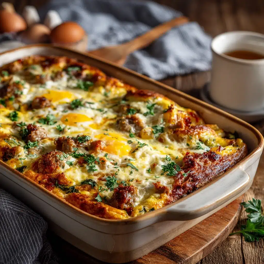 Cheesy Italian Egg Casserole Recipe - Recipe Image