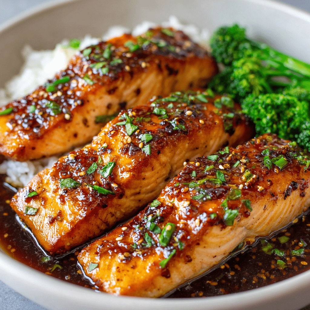 Honey Garlic Glazed Salmon Recipe - Recipe Image