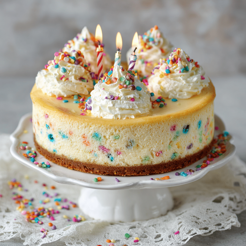 Birthday Cake Cheesecake Recipe - Recipe Image