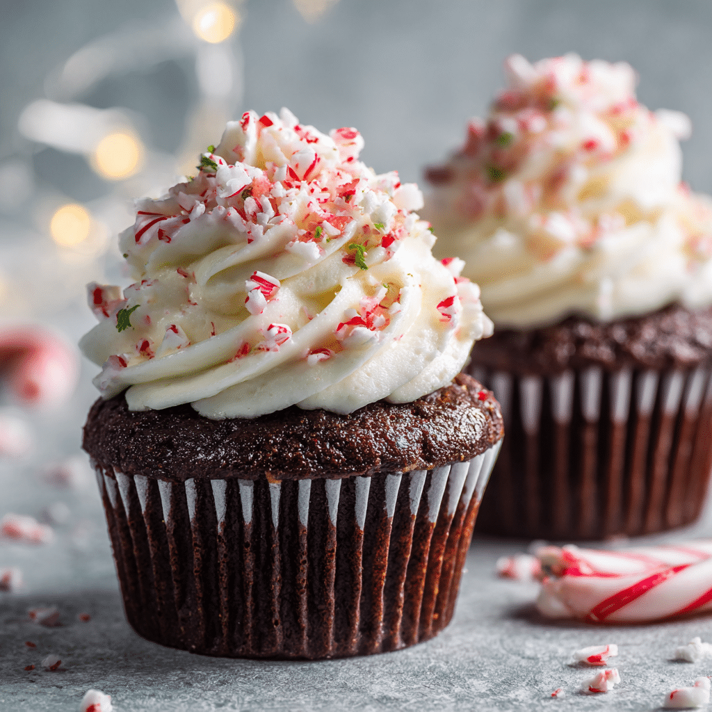 Candy Cane Cupcakes Recipe - Recipe Image