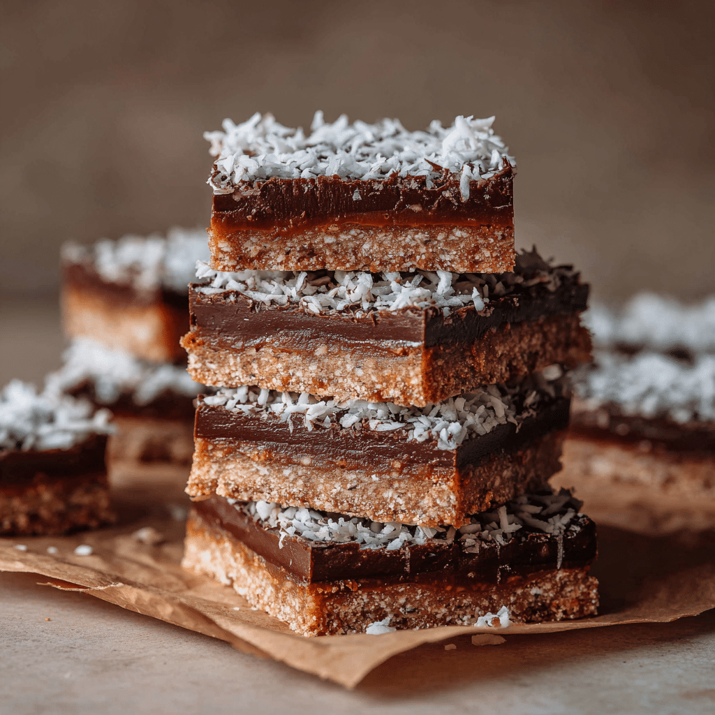 Brown Sugar Chocolate Coconut Slice Recipe - Recipe Image