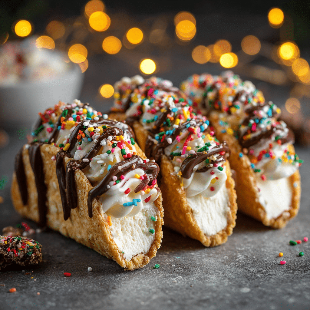 Christmas Cheesecake Tacos Recipe - Recipe Image