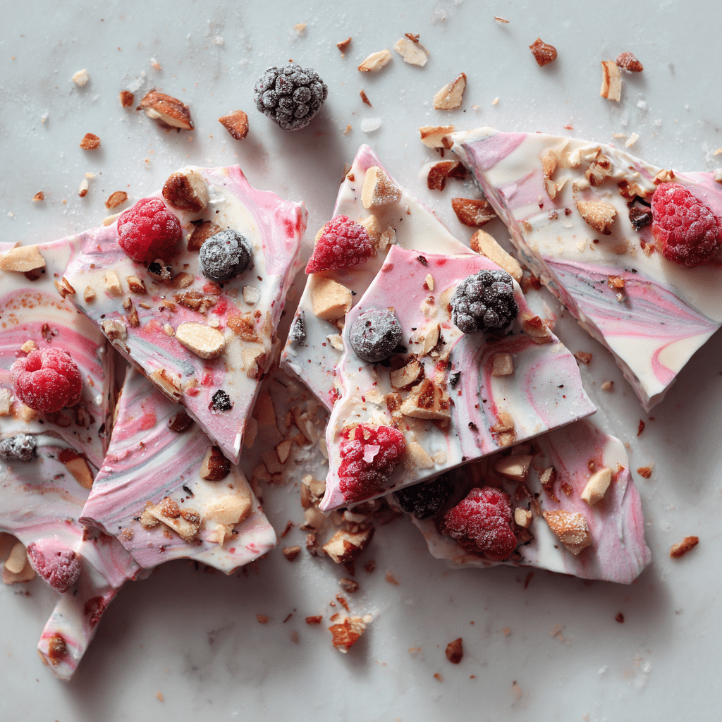 Frozen Yogurt Bark with Berries Recipe - Recipe Image