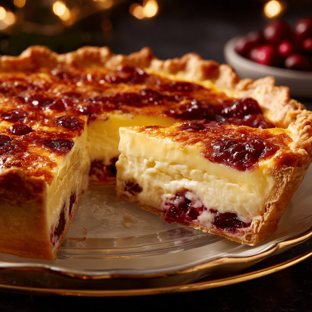 Cranberry Custard Pie Delight Recipe - Recipe Image
