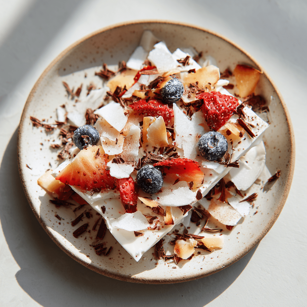 Grated Frozen Yogurt Bark Recipe - Recipe Image