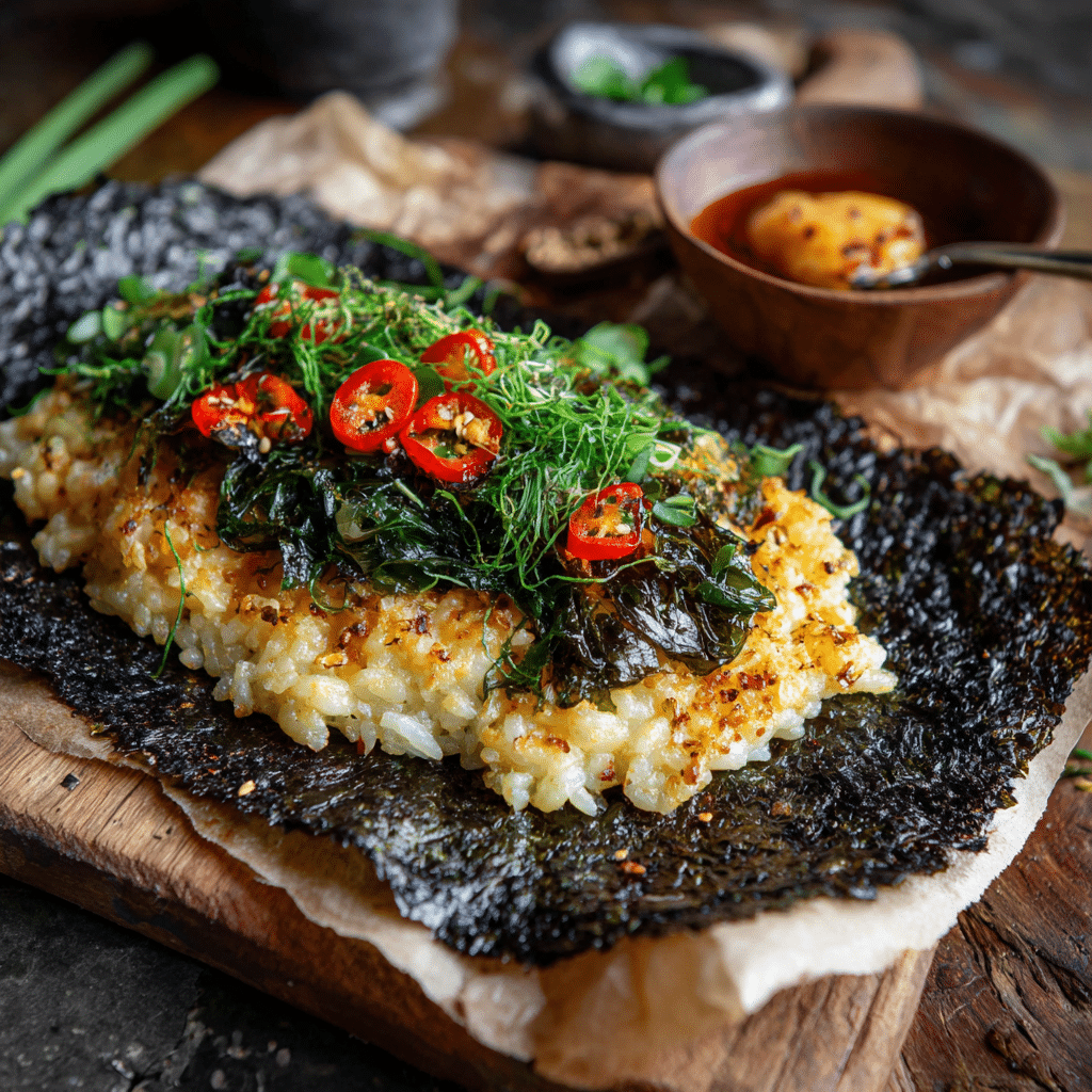 Creamy Rice-Stuffed Nori Bake (Open Sheet) Recipe - Recipe Image