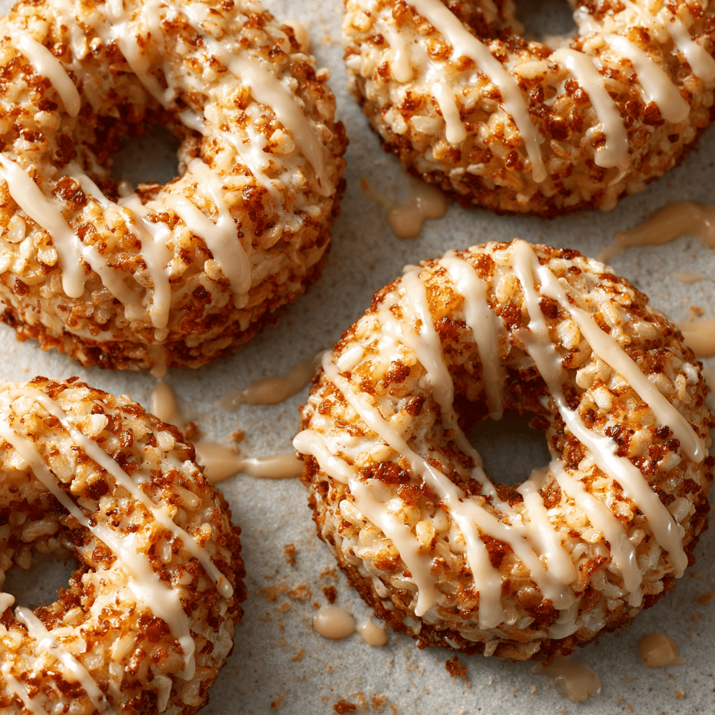 Crispy Rice Donuts with Creamy Glaze Recipe - Recipe Image