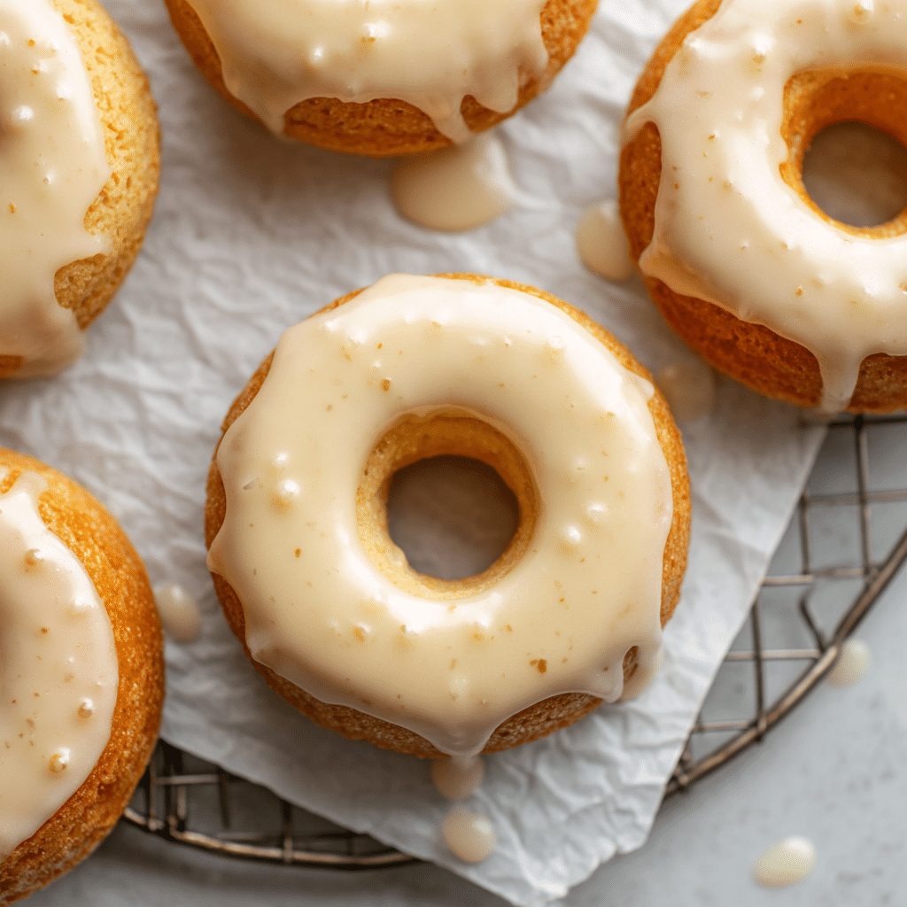 Vanilla Glazed Baked Donuts Recipe - Recipe Image