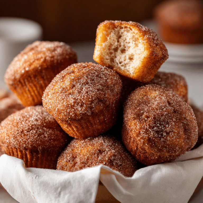 Christmas Cinnamon Sugar Donut Muffins Recipe