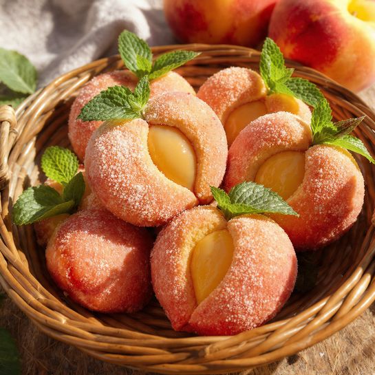 Whimsical Peach Cookies with Dulce de Leche Filling Recipe