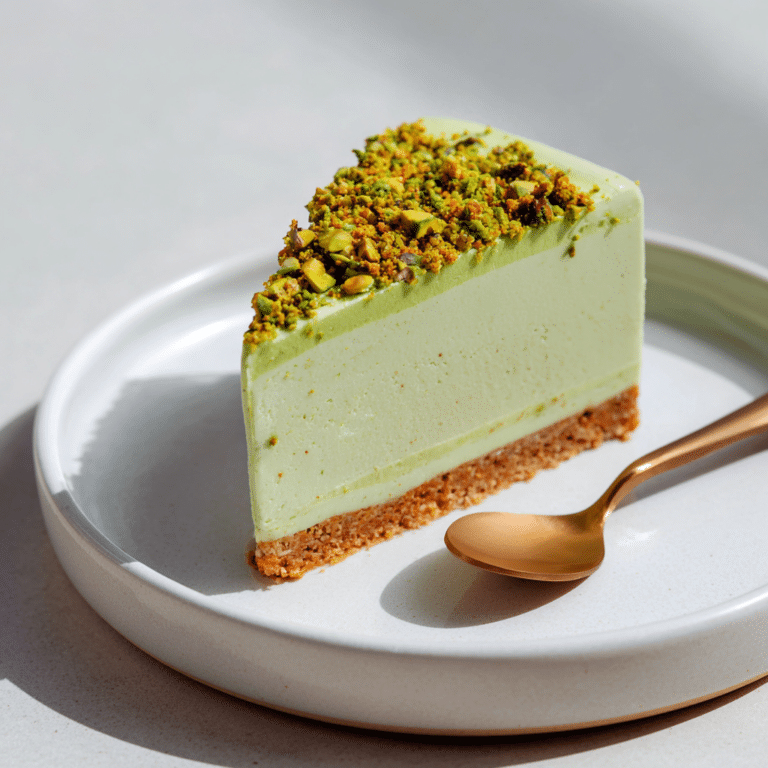 Vegan Pistachio Mousse Cake Recipe