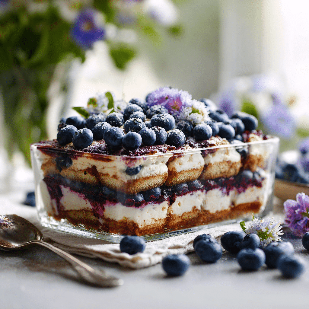 Vegan Blueberry Tiramisu Recipe