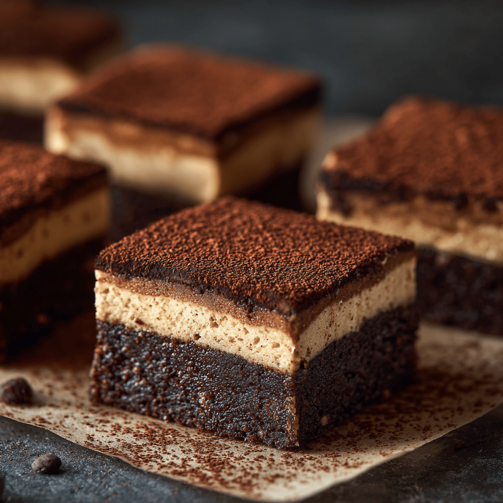 Vegan Tiramisu Brownies Recipe - Recipe Image