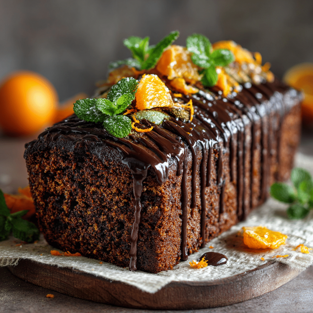 Vegan Chocolate Orange Loaf Cake Recipe - Recipe Image