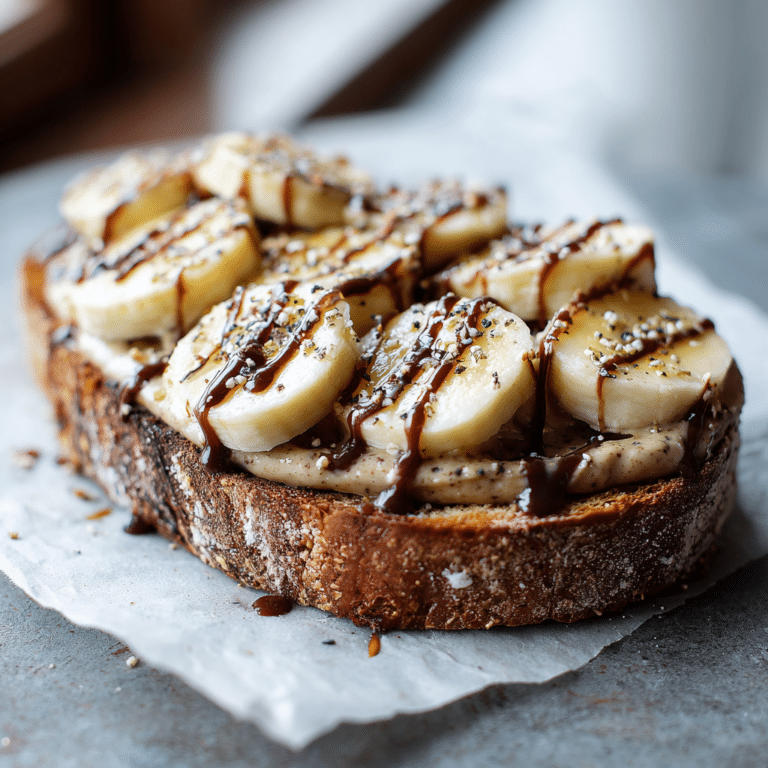 Tahini Espresso Banana Toast Recipe