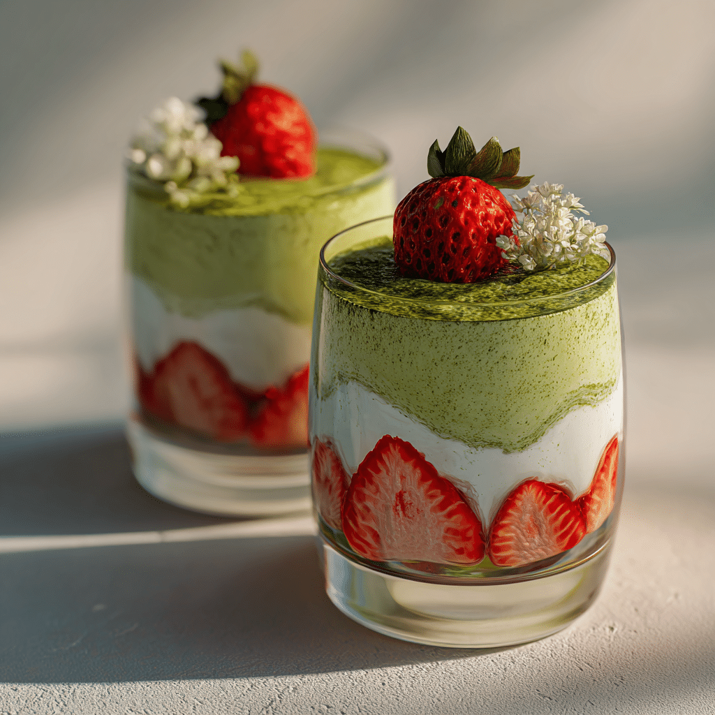Strawberry Matcha Tiramisu Cups Recipe