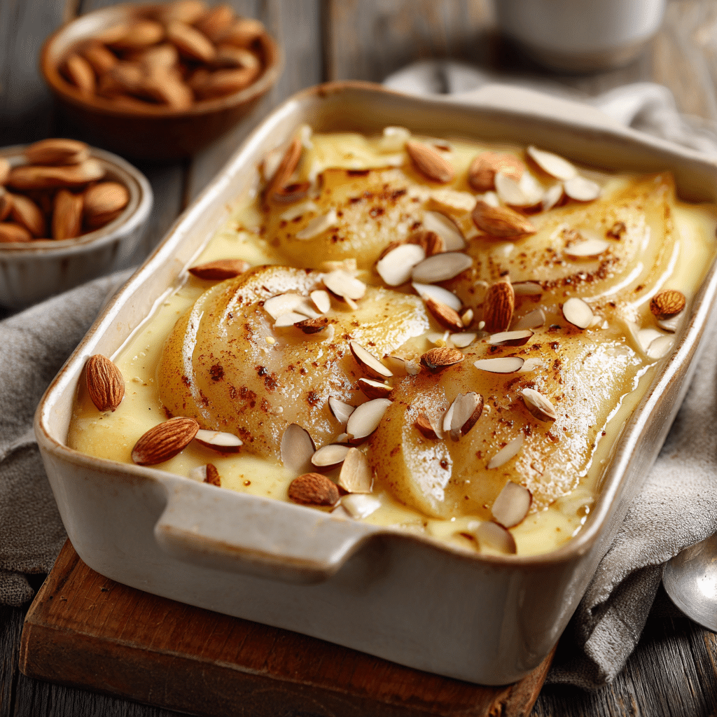 Baked Pear & Almond Breakfast Custard Recipe