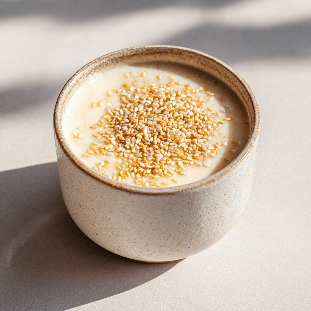Creamy Sesame Milk Breakfast Pudding Recipe