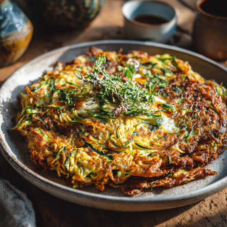 Savory Zucchini Herb Morning Pancake Recipe