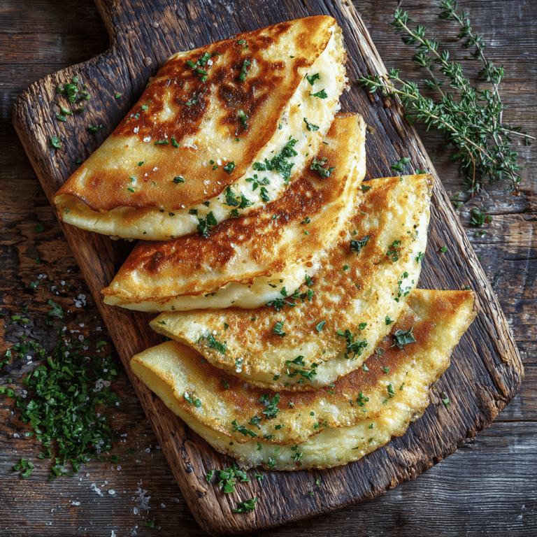 Savory Cheese-Stuffed Flat Pancakes Recipe