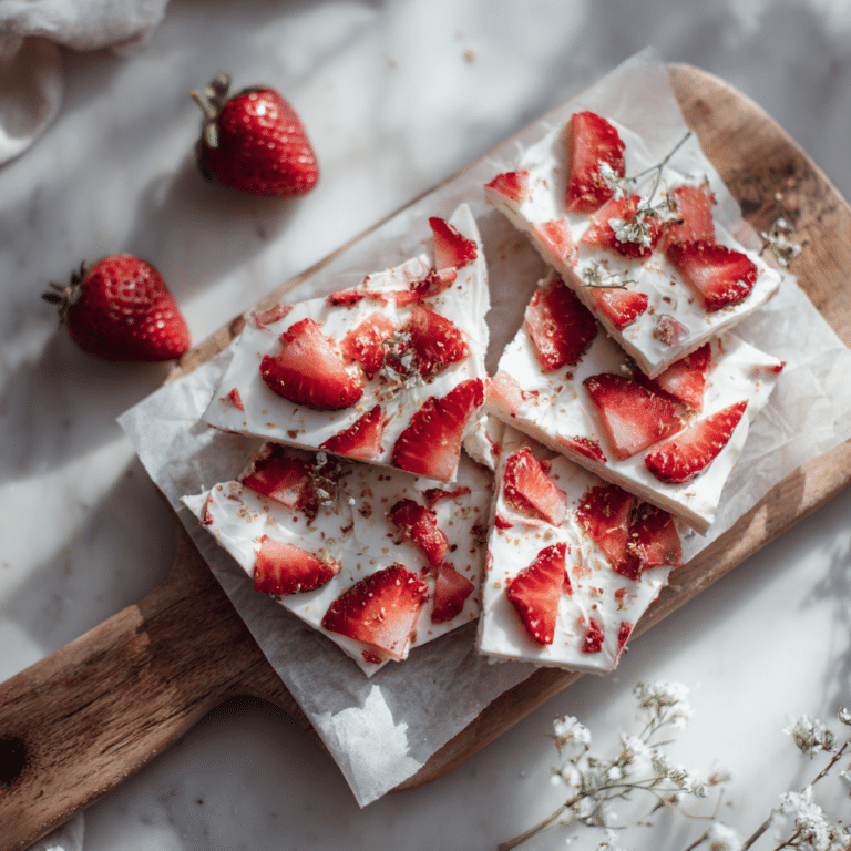 Simple Strawberry Yogurt Bark Recipe