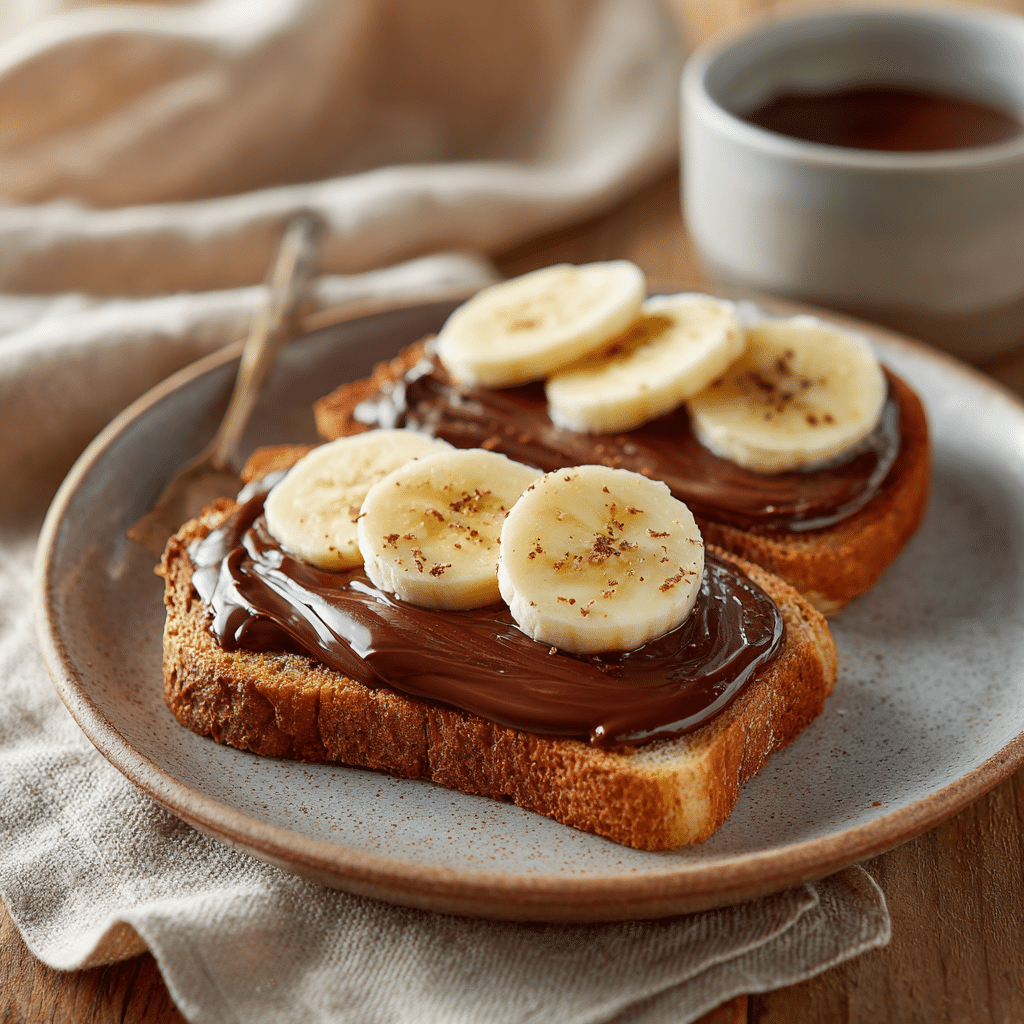 Simple Chocolate Banana Toast Recipe