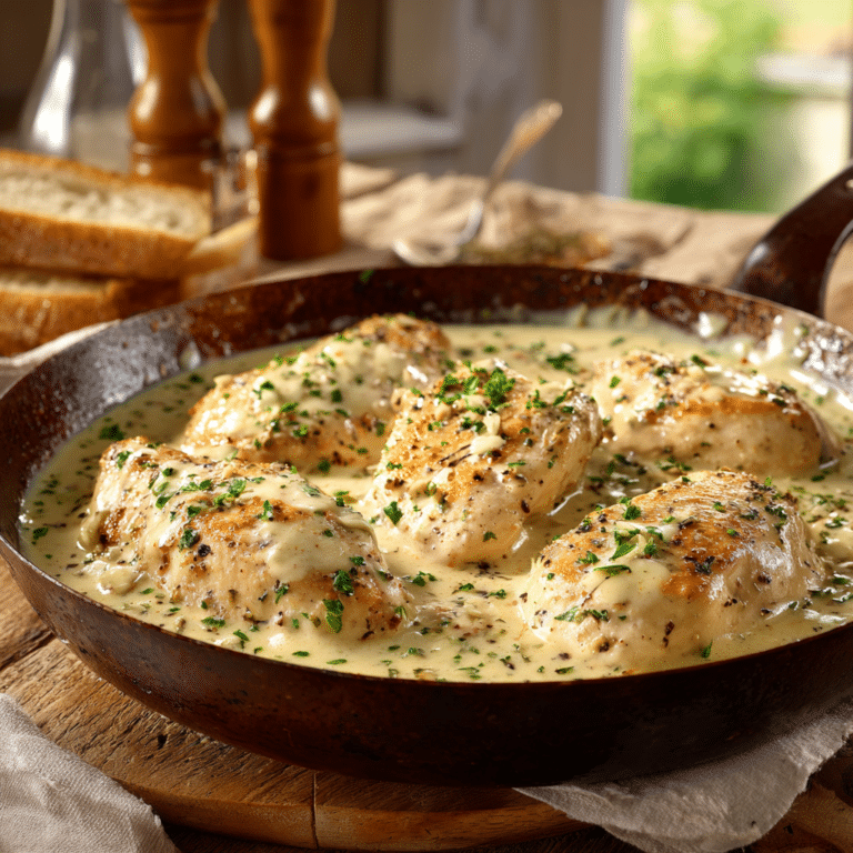 Simple Creamy Garlic Chicken Recipe