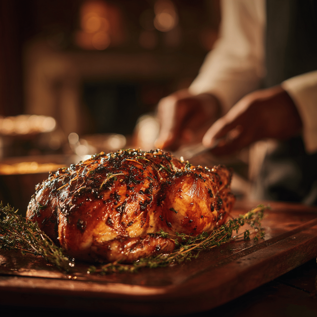 Luxury Honey Thyme Roast Chicken Recipe - Recipe Image