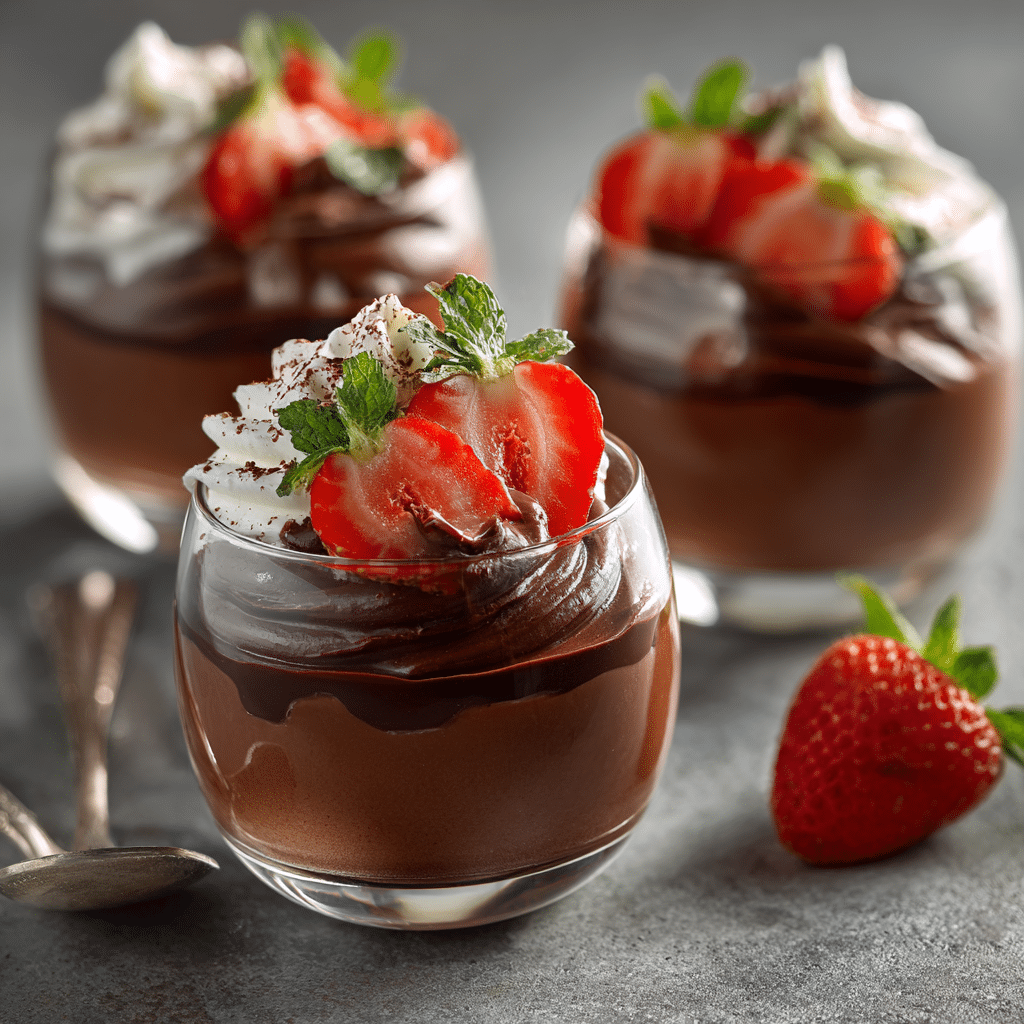 Chocolate Strawberry Silk Cups Recipe - Recipe Image