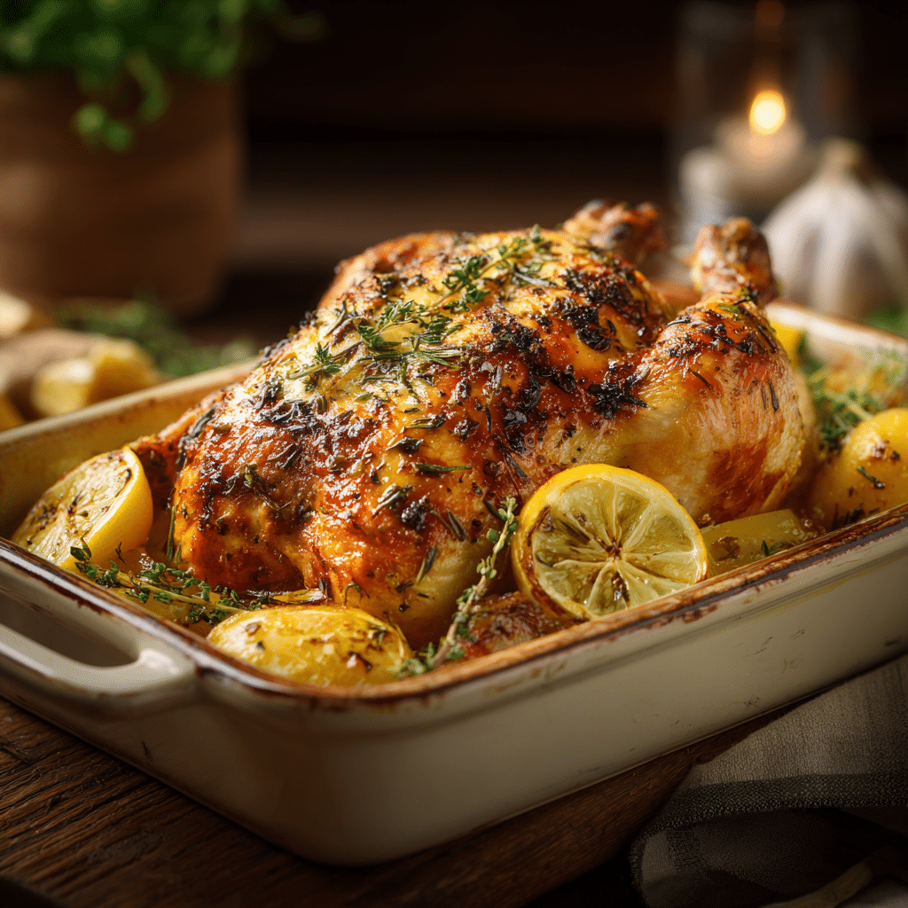 Lemon Herb Roasted Chicken Recipe - Recipe Image