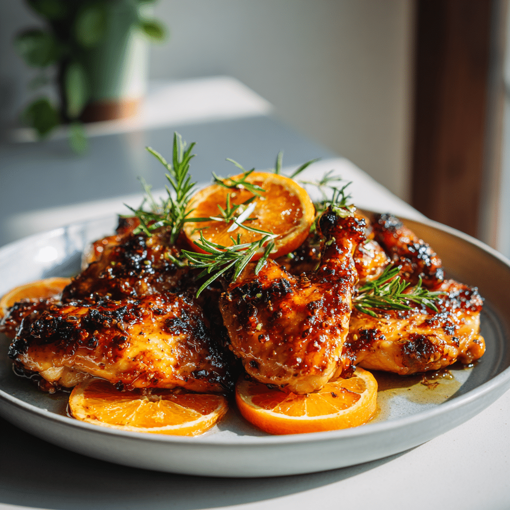 Sticky Orange Glazed Chicken Recipe - Recipe Image