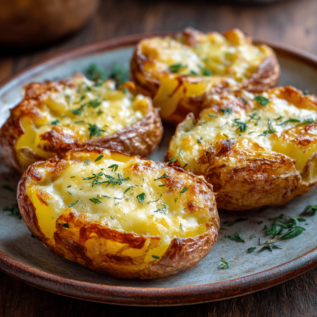 Crispy Cheese Stuffed Potatoes Recipe
