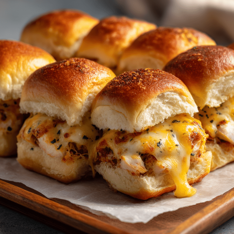 Cheesy Baked Chicken Sliders Recipe