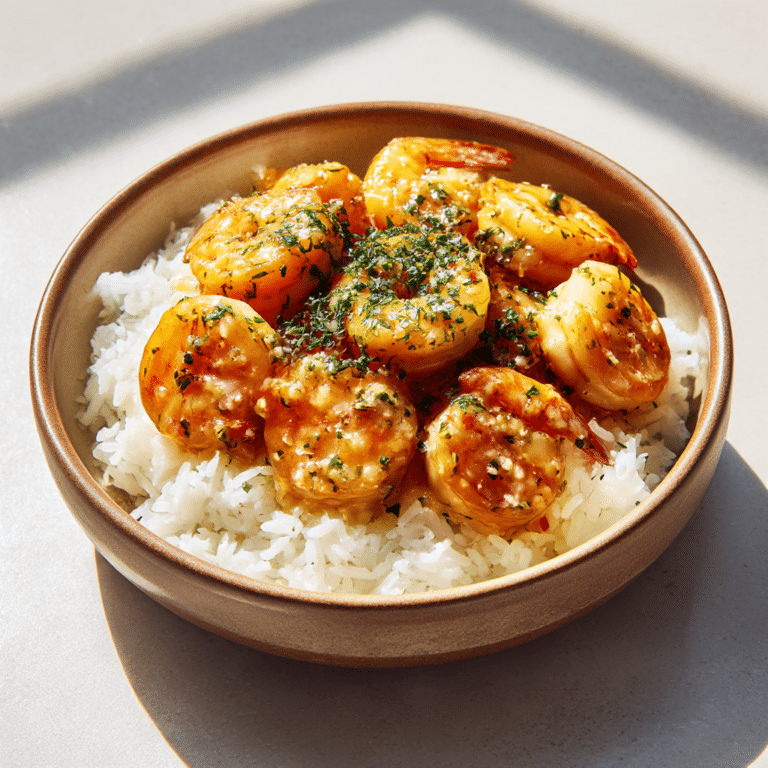Garlic Butter Shrimp Rice Bowl Recipe