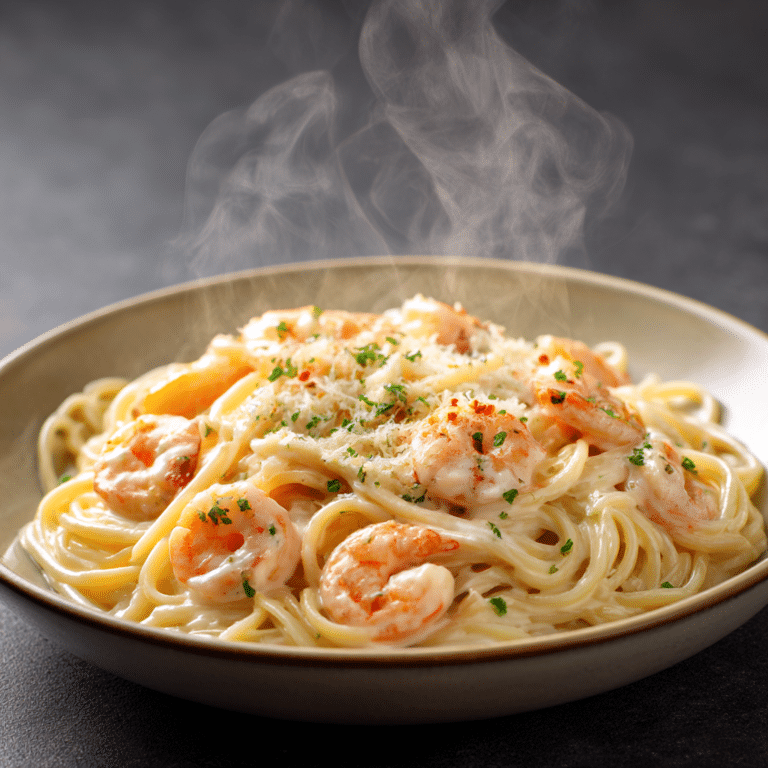 Creamy Garlic Shrimp Pasta Recipe