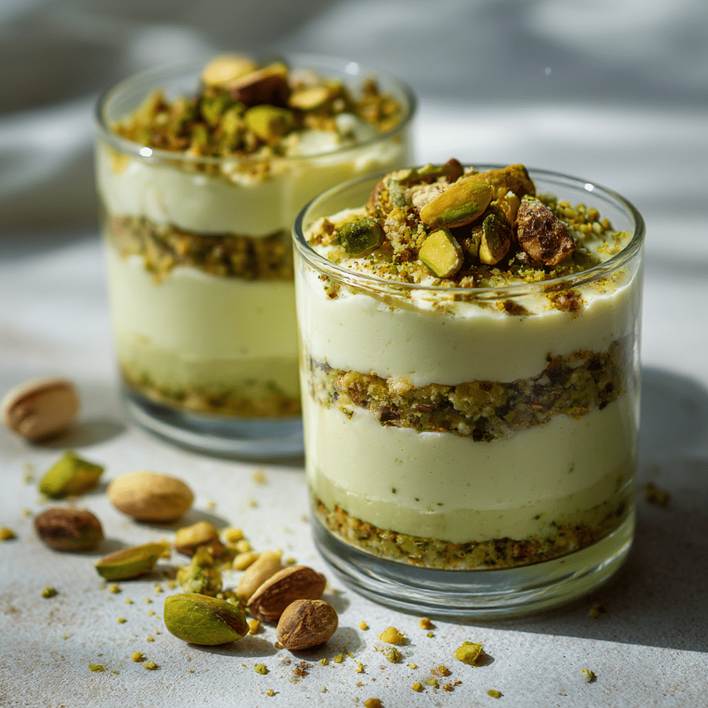 Pistachio White Chocolate Cheesecake Cups Recipe