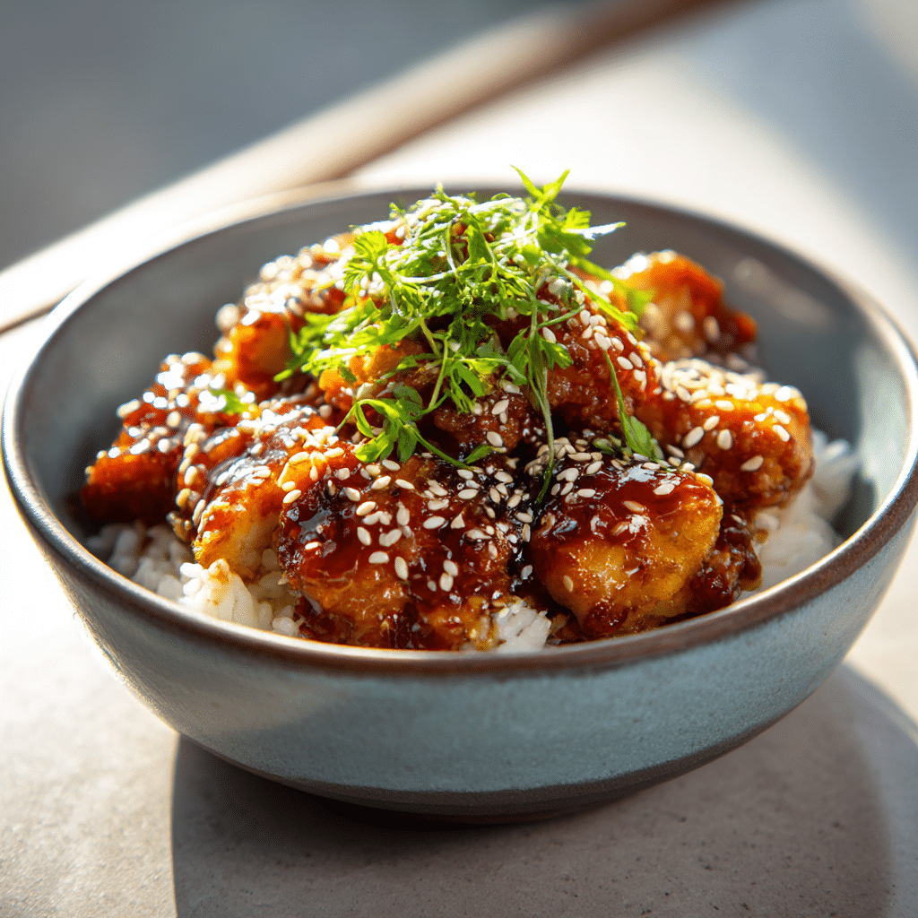 Spicy Honey Chicken Rice Bowl Recipe